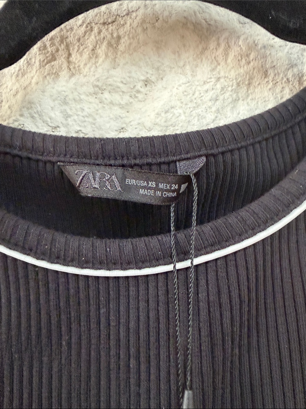 Zara Black Maxi Dress with White Trim - Picture 4 of 4